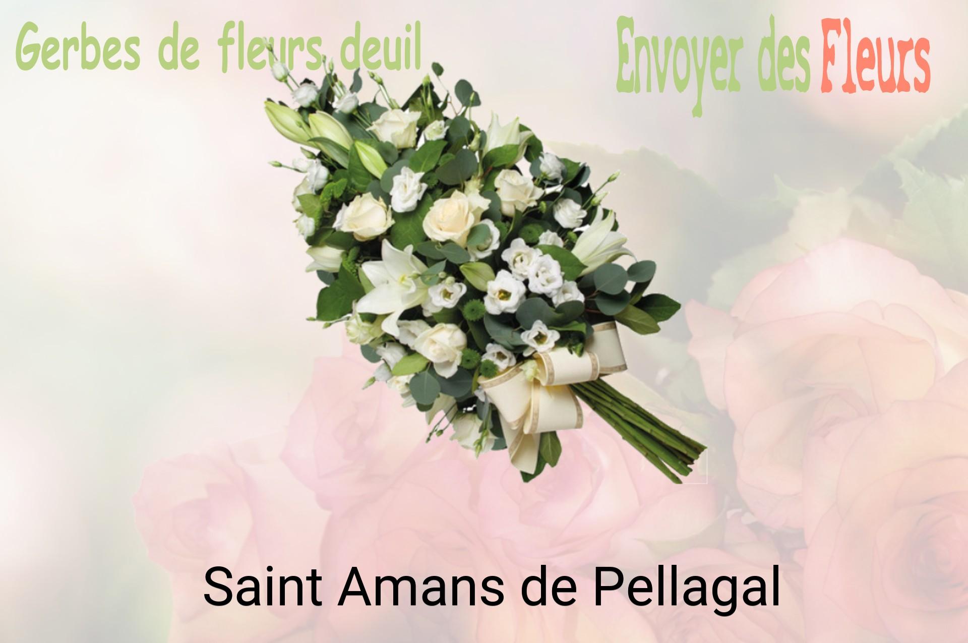 Gerbe de fleurs de deuil livrée à Saint-Amans-de-Pellagal